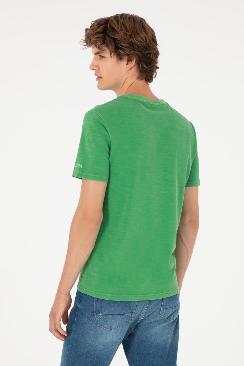 Erkek Yeşil Basic Tişört - 50279580099