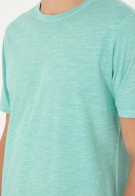 Erkek Regular Fit Bisiklet Yaka Mint Basic Tişört - 50279578135