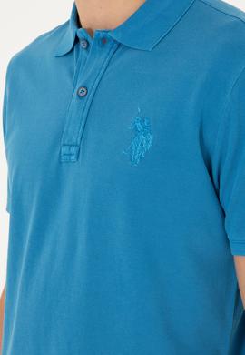 Erkek Slim Fit Polo Yaka Saks Basic Tişört - 50279591064