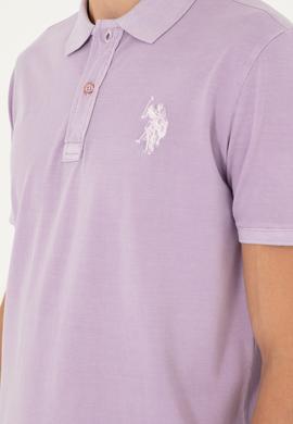 Erkek Lila Basic Tişört - 50279591143