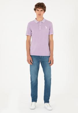 Erkek Lila Basic Tişört - 50279591143