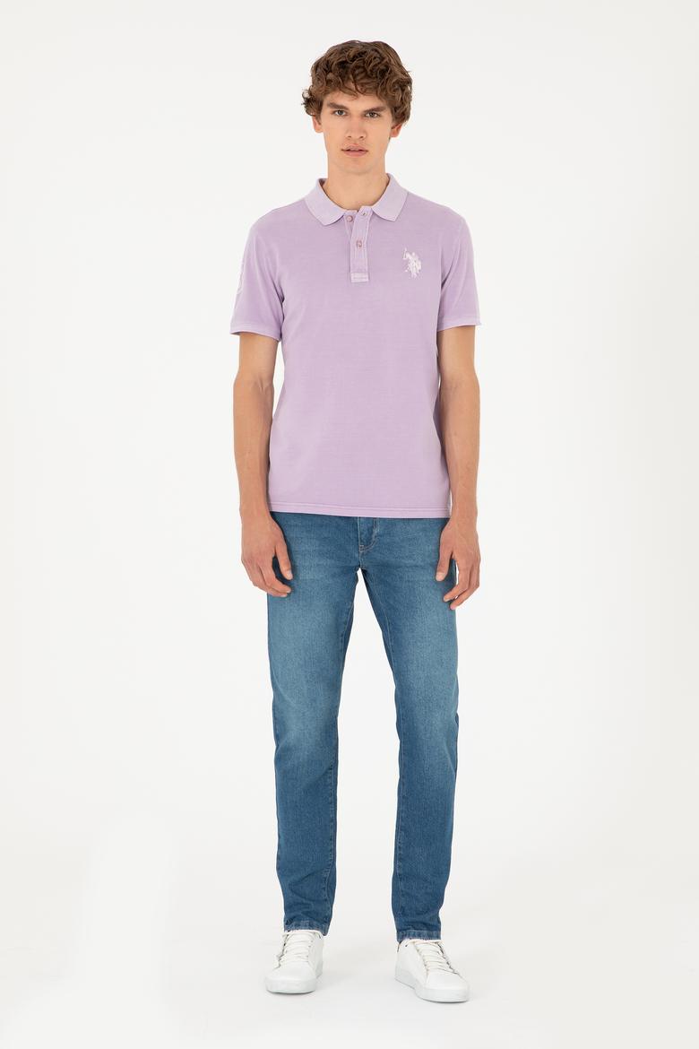 Erkek Lila Basic Tişört - 50279591143