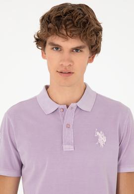 Erkek Lila Basic Tişört - 50279591143