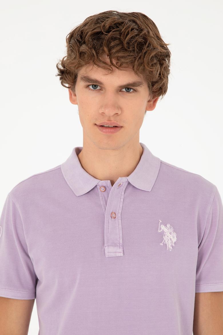 Erkek Lila Basic Tişört - 50279591143