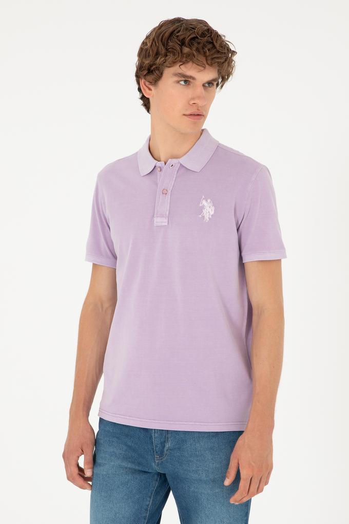 Erkek Lila Basic Tişört