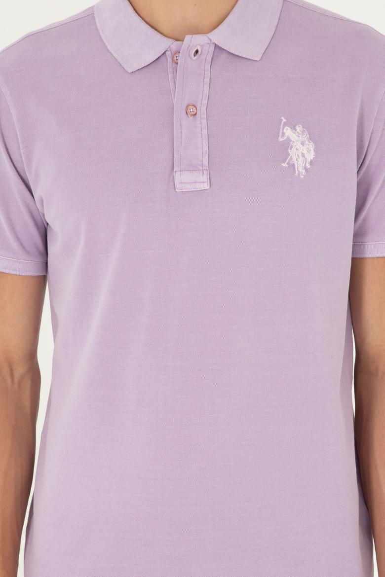 Erkek Lila Basic Tişört - 50279591143