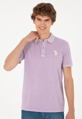 Erkek Lila Basic Tişört - 50279591143