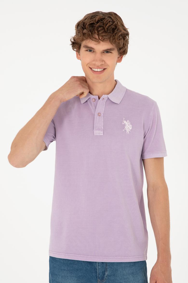 Erkek Lila Basic Tişört - 50279591143