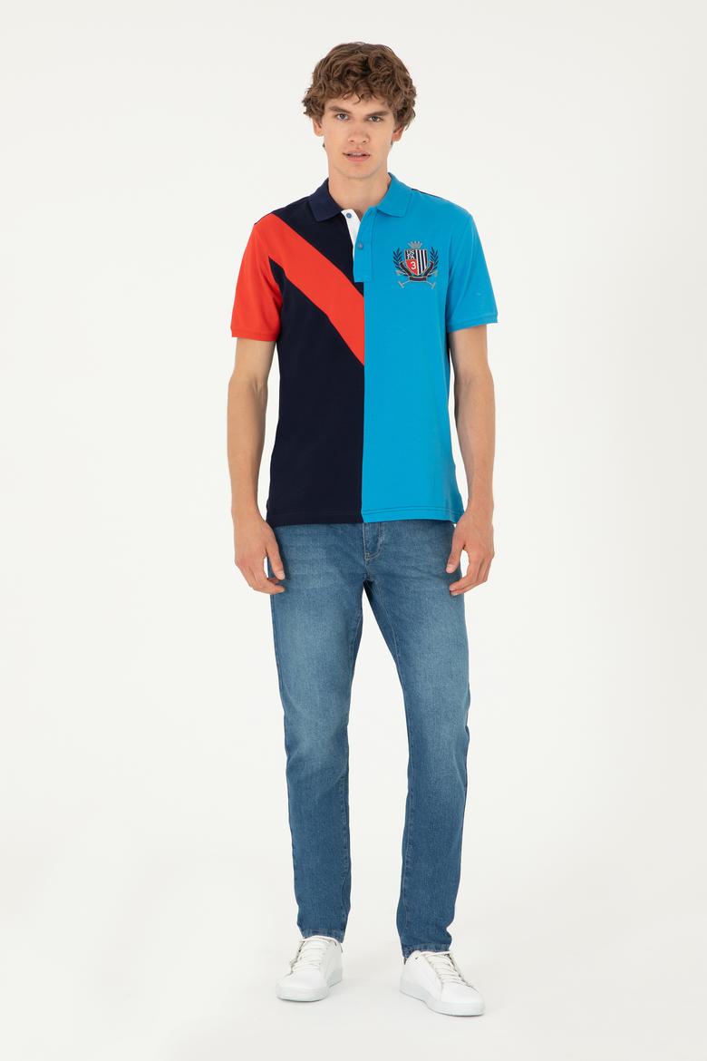 Erkek Regular Fit Polo Yaka Lacivert Tişört - 50281559004