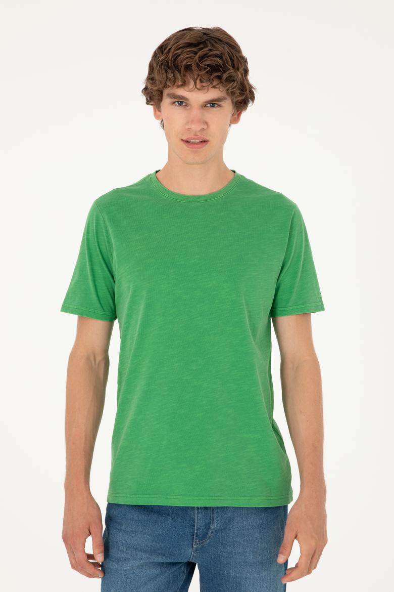 Erkek Yeşil Basic Tişört - 50279578110