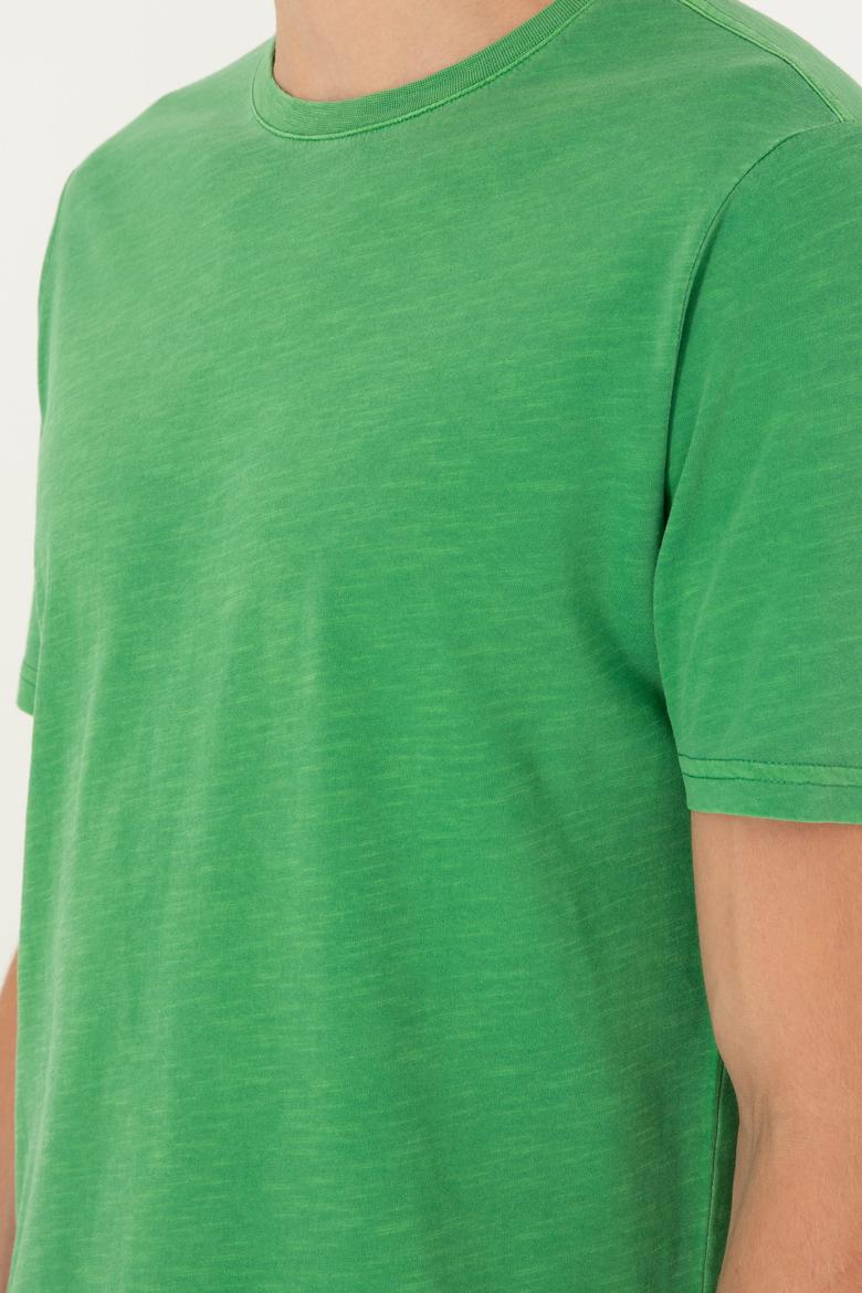 Erkek Yeşil Basic Tişört - 50279578110