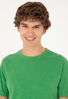 Erkek Yeşil Basic Tişört - 50279578110