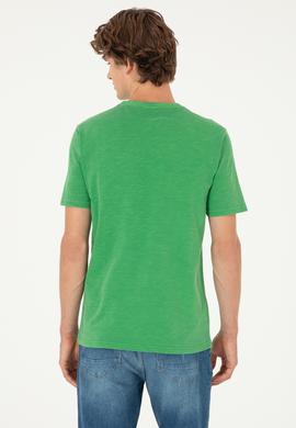 Erkek Yeşil Basic Tişört - 50279578110