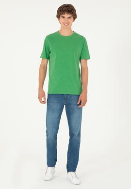 Erkek Yeşil Basic Tişört - 50279578110