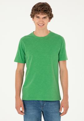 Erkek Yeşil Basic Tişört - 50279578110