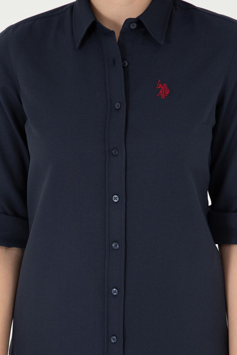 Kadın Lacivert Uzun Kollu Basic Gömlek - 50288851020