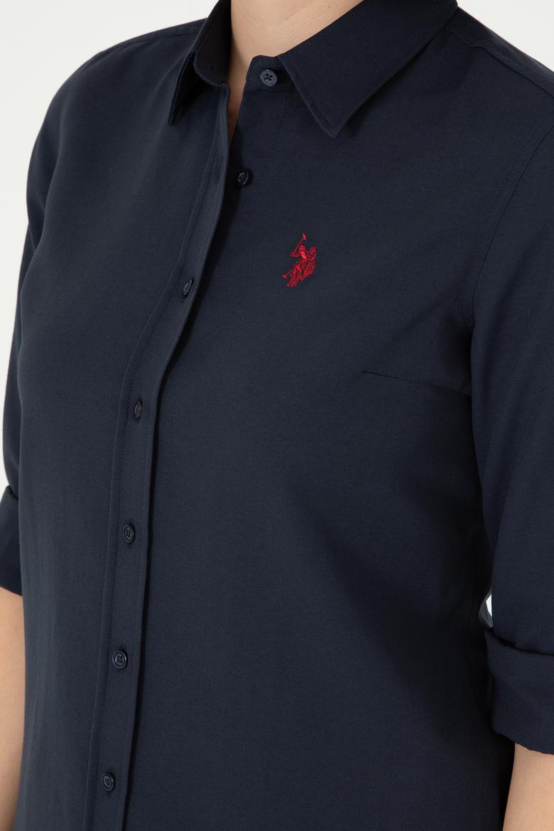 Kadın Lacivert Uzun Kollu Basic Gömlek - 50288851020