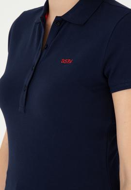 Kadın Lacivert Basic Polo Yaka Tişört - 50285846001