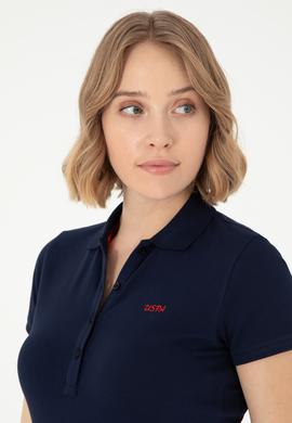 Kadın Lacivert Basic Polo Yaka Tişört - 50285846001