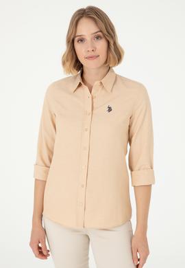 Kadın Camel Uzun Kollu Basic Gömlek - 50288851052