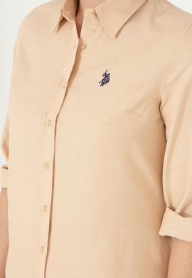 Kadın Camel Uzun Kollu Basic Gömlek - 50288851052