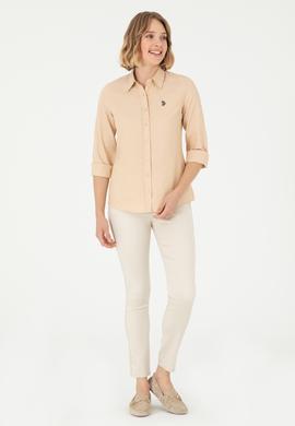 Kadın Camel Uzun Kollu Basic Gömlek - 50288851052