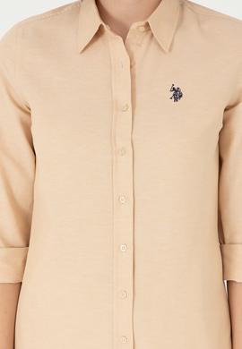 Kadın Camel Uzun Kollu Basic Gömlek - 50288851052