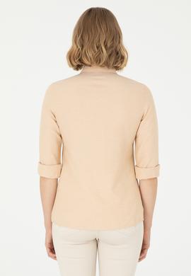 Kadın Camel Uzun Kollu Basic Gömlek - 50288851052