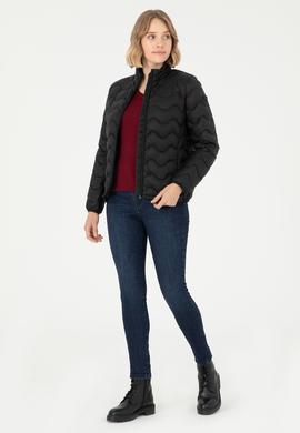 Kadın Siyah Mont - 50289553058