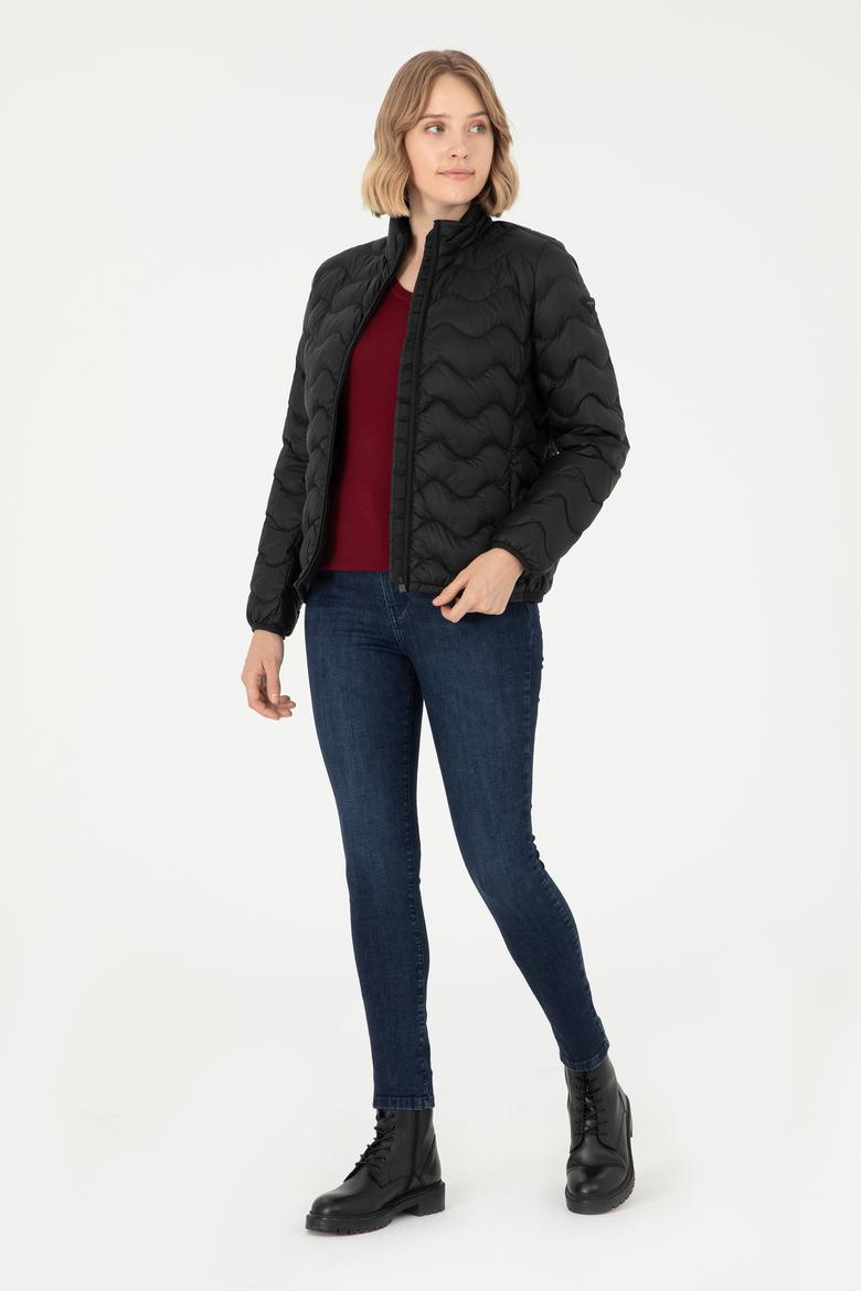 Kadın Siyah Mont - 50289553058