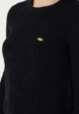 Kadın Lacivert Bisiklet Yaka Kazak - 50293054008