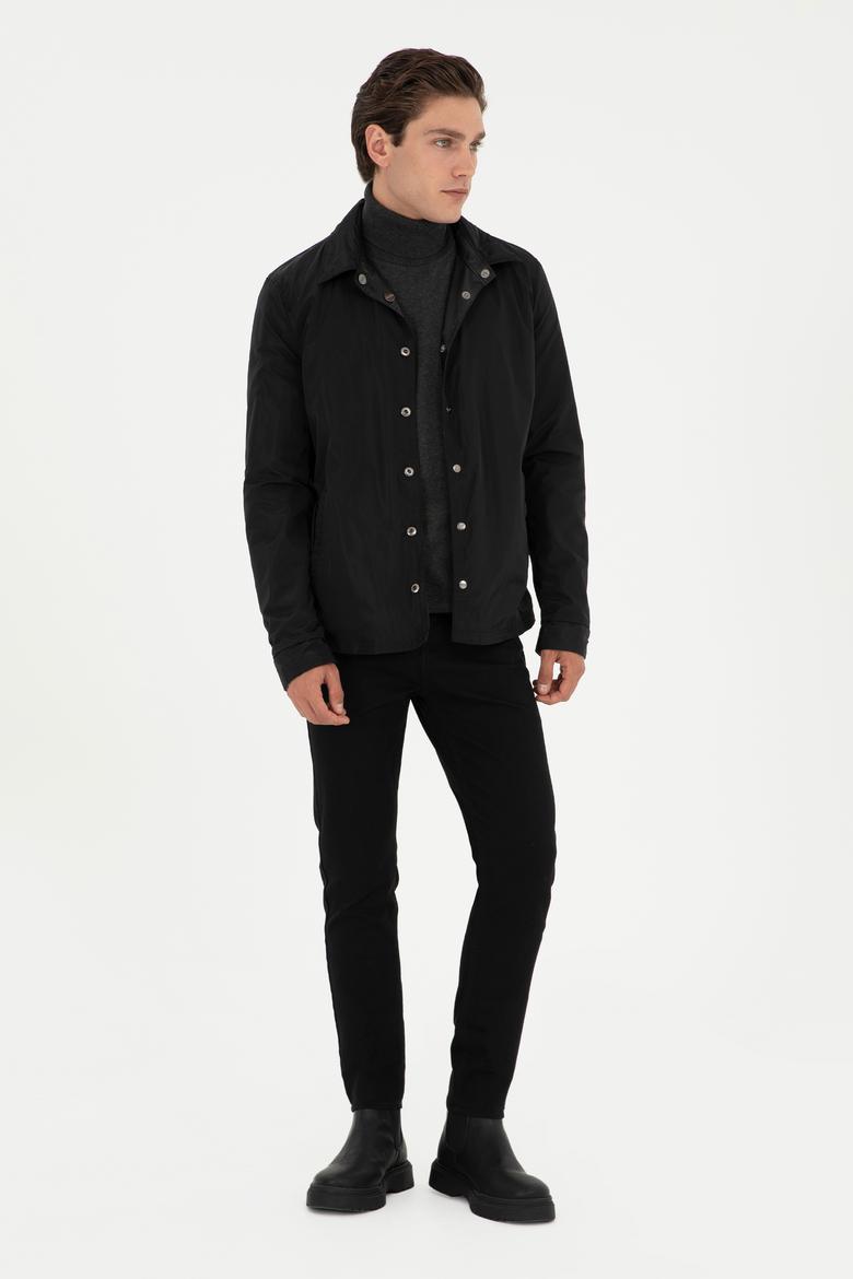 Erkek Siyah Deri Ceket - 50297252005