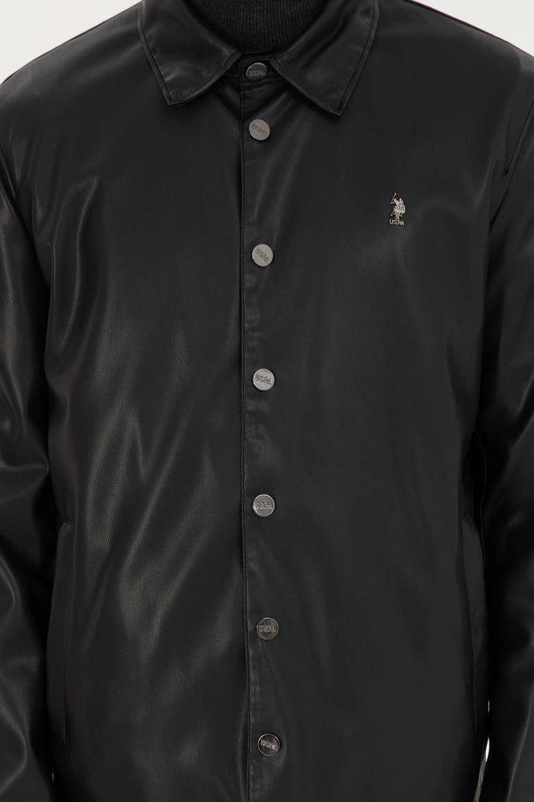 Erkek Siyah Deri Ceket - 50297252005