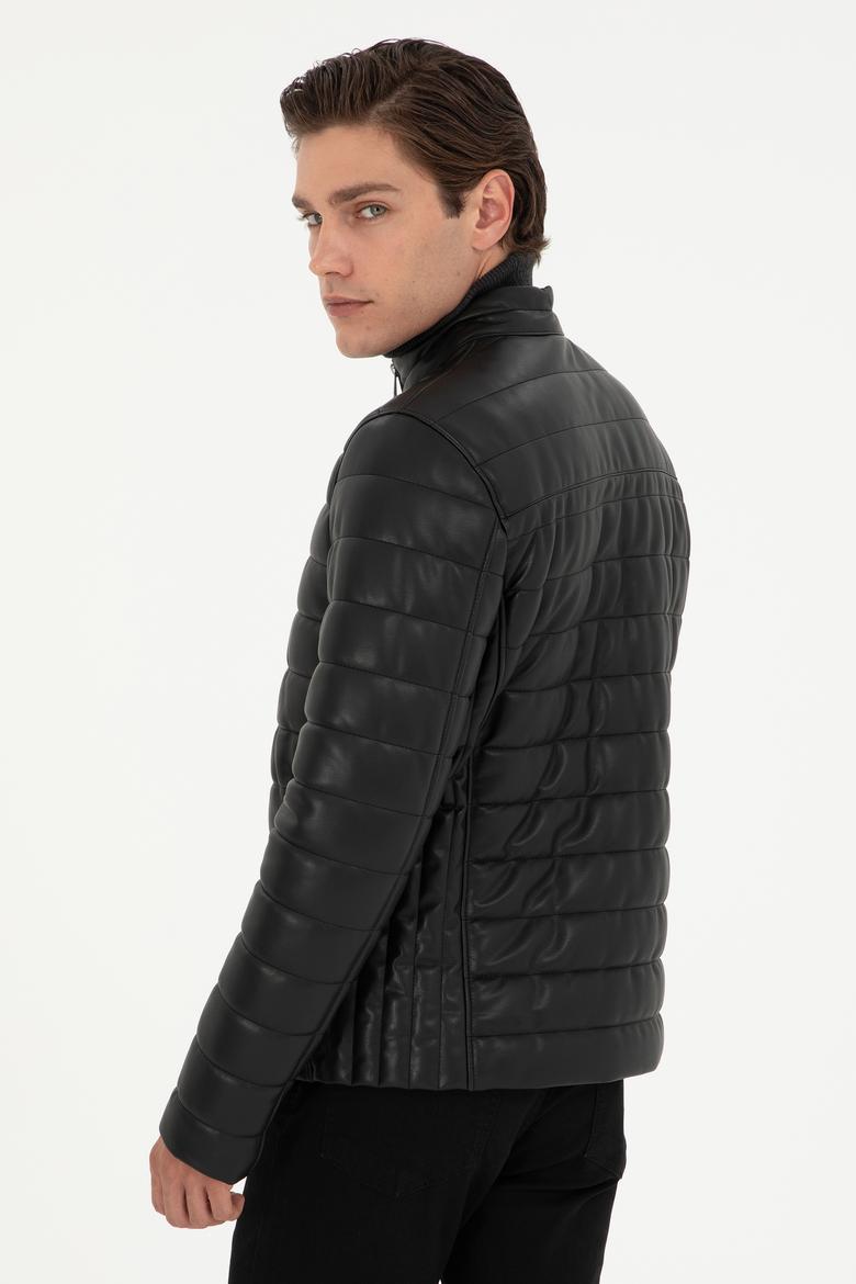 Erkek Siyah Deri Ceket - 50297251007