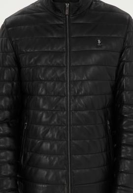 Erkek Siyah Deri Ceket - 50297160004