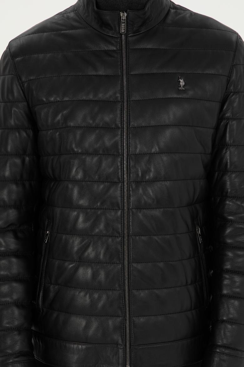 Erkek Siyah Deri Ceket - 50297160004