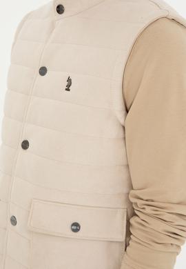 Erkek Bej Deri Ceket - 50297243015