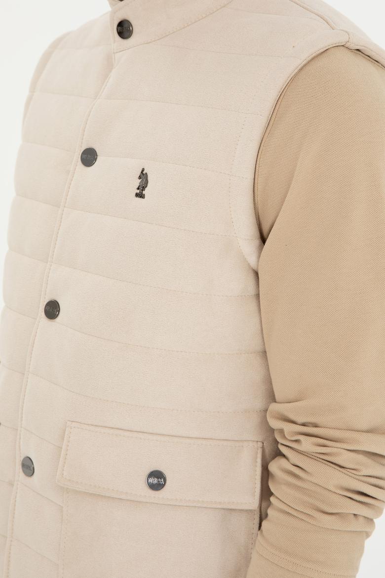 Erkek Bej Deri Ceket - 50297243015