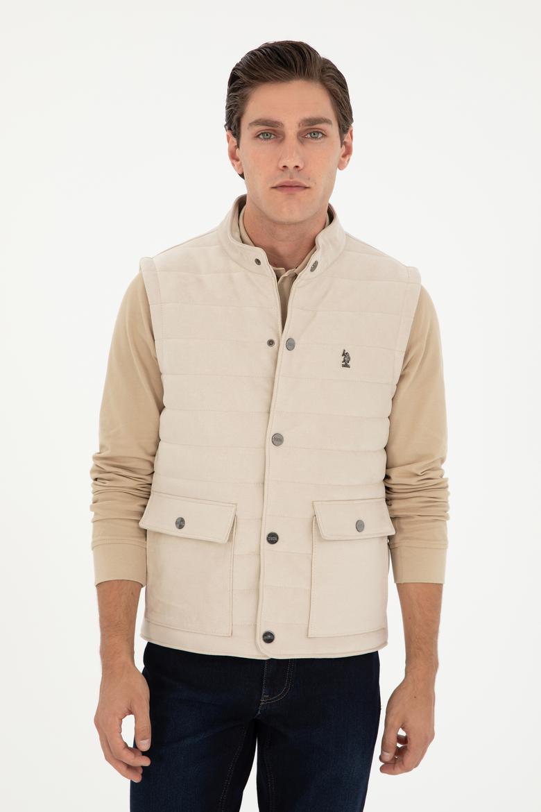 Erkek Bej Deri Ceket - 50297243015