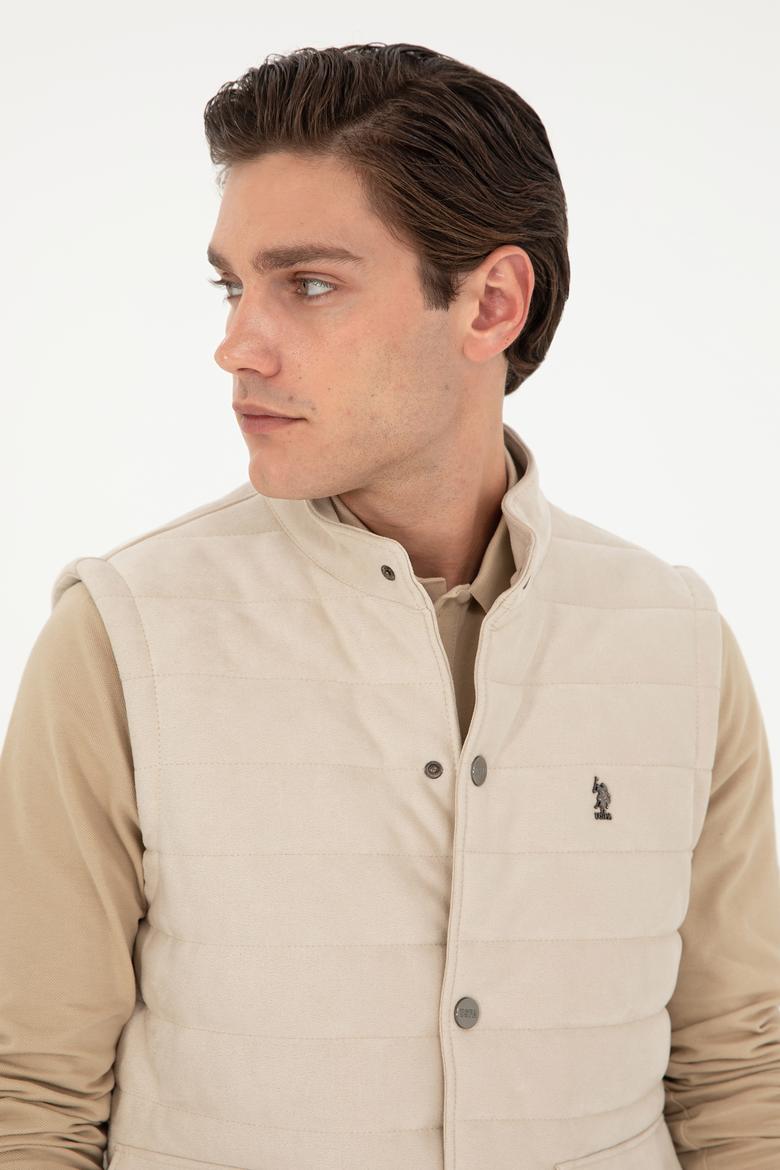 Erkek Bej Deri Ceket - 50297243015