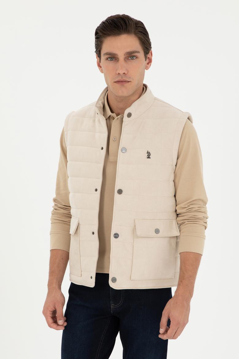 Erkek Bej Deri Ceket