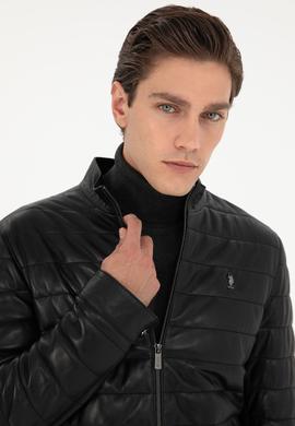 Erkek Siyah Deri Ceket - 50297160004