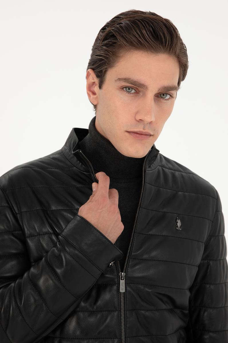 Erkek Siyah Deri Ceket