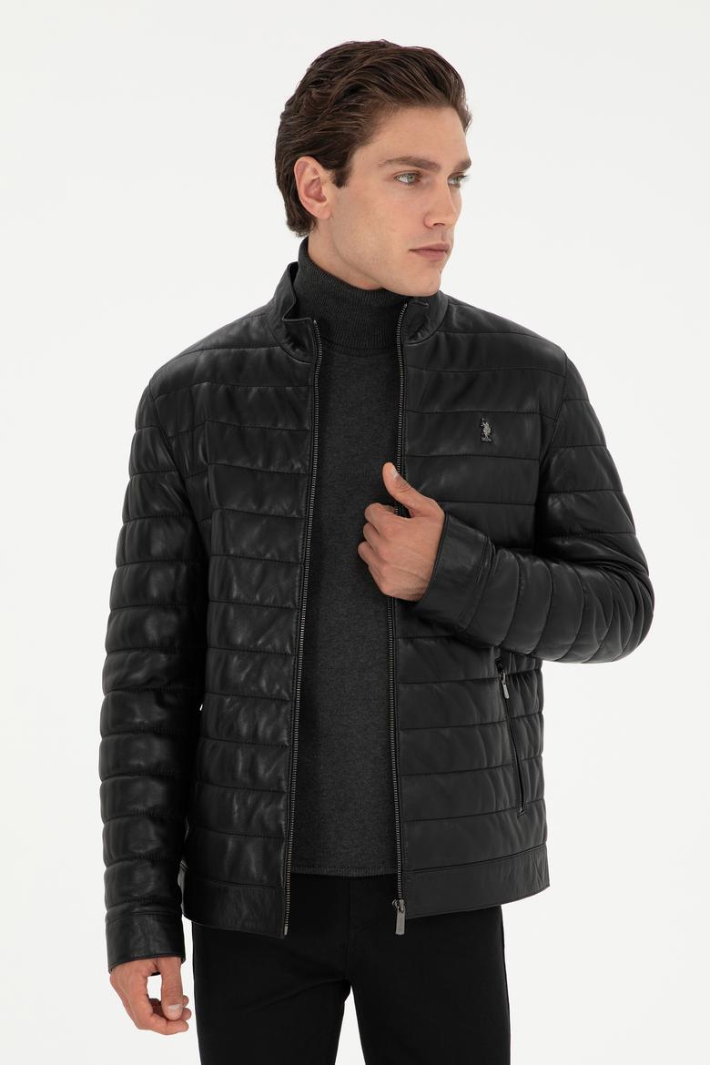 Erkek Siyah Deri Ceket