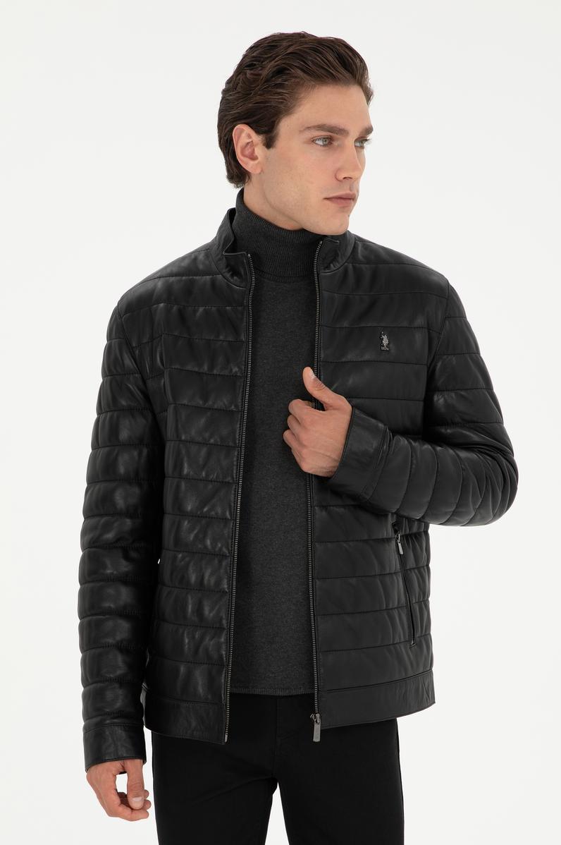 Erkek Siyah Deri Ceket