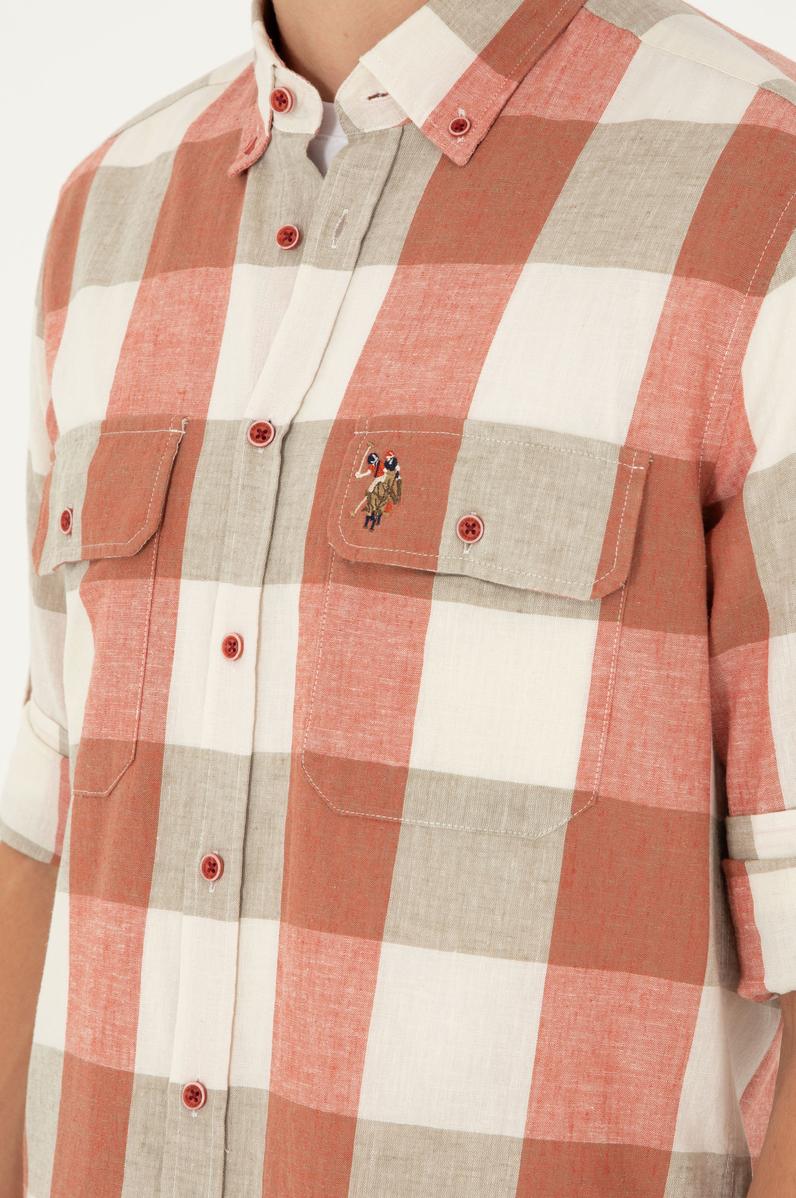 Erkek Pudra Uzun Kollu Gömlek