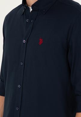 Erkek Lacivert Uzun Kollu Basic Gömlek - 50282601027