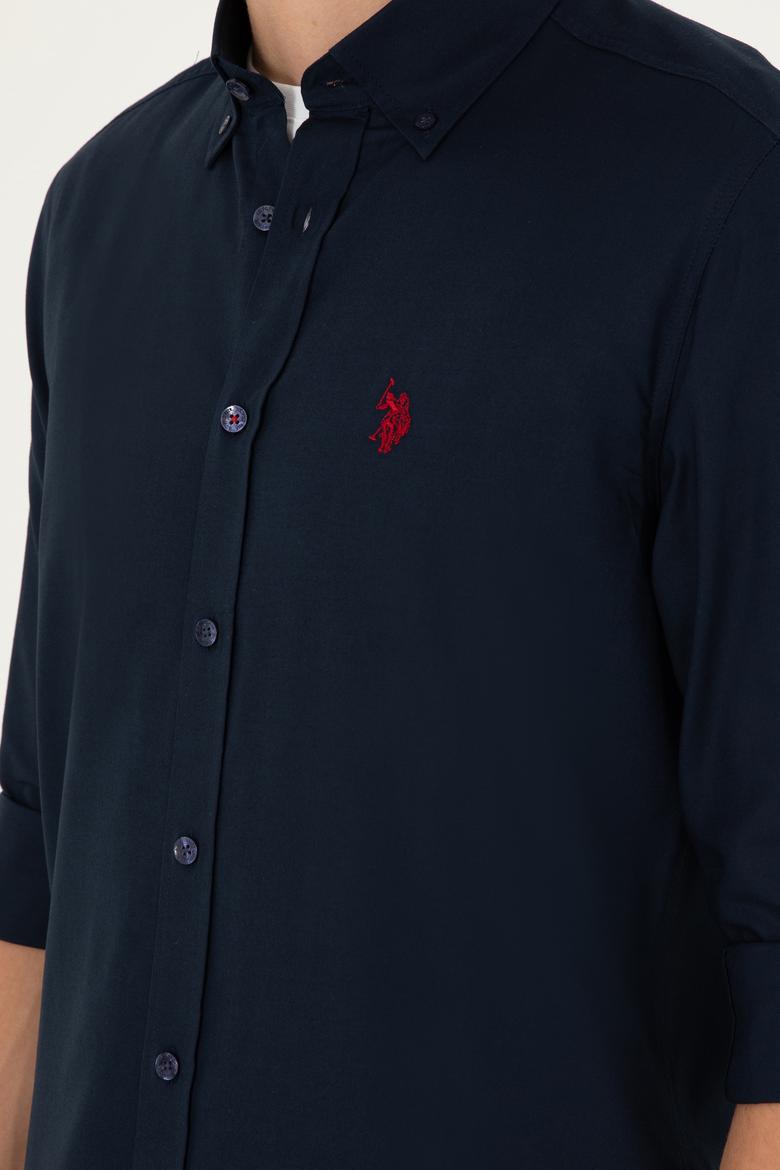 Erkek Lacivert Uzun Kollu Basic Gömlek - 50282601027