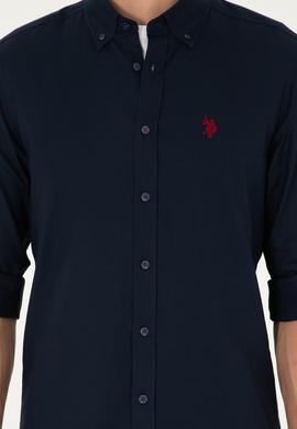 Erkek Lacivert Uzun Kollu Basic Gömlek - 50282601027