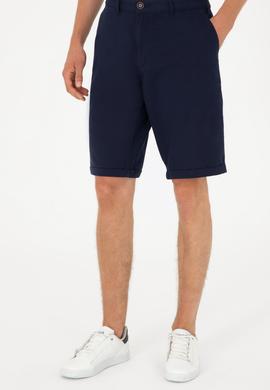 Erkek Lacivert Dokuma Şort - 50283362010